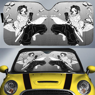 Shinobu Car Sunshade Custom Kimetsu No Yaiba Manga Car Accessories - Gearcarcover - 1