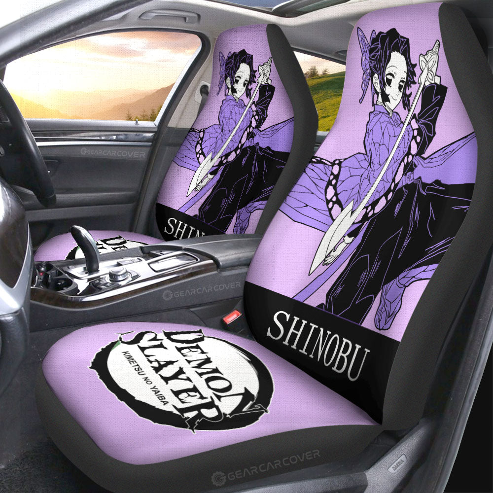 Shinobu Kocho Car Seat Covers Custom Demon Slayer Anime Car Accessories - Gearcarcover - 4