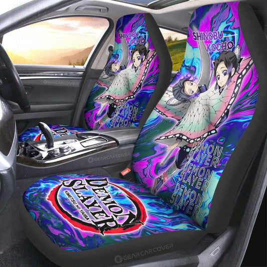 Shinobu Kocho Car Seat Covers Custom Demon Slayer Car Accessories For Fans - Gearcarcover - 2