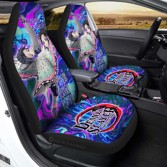 Shinobu Kocho Car Seat Covers Custom Demon Slayer Car Accessories For Fans - Gearcarcover - 1