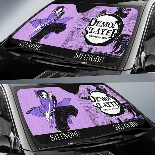 Shinobu Kocho Car Sunshade Custom Demon Slayer Car Accessories Manga Style - Gearcarcover - 2