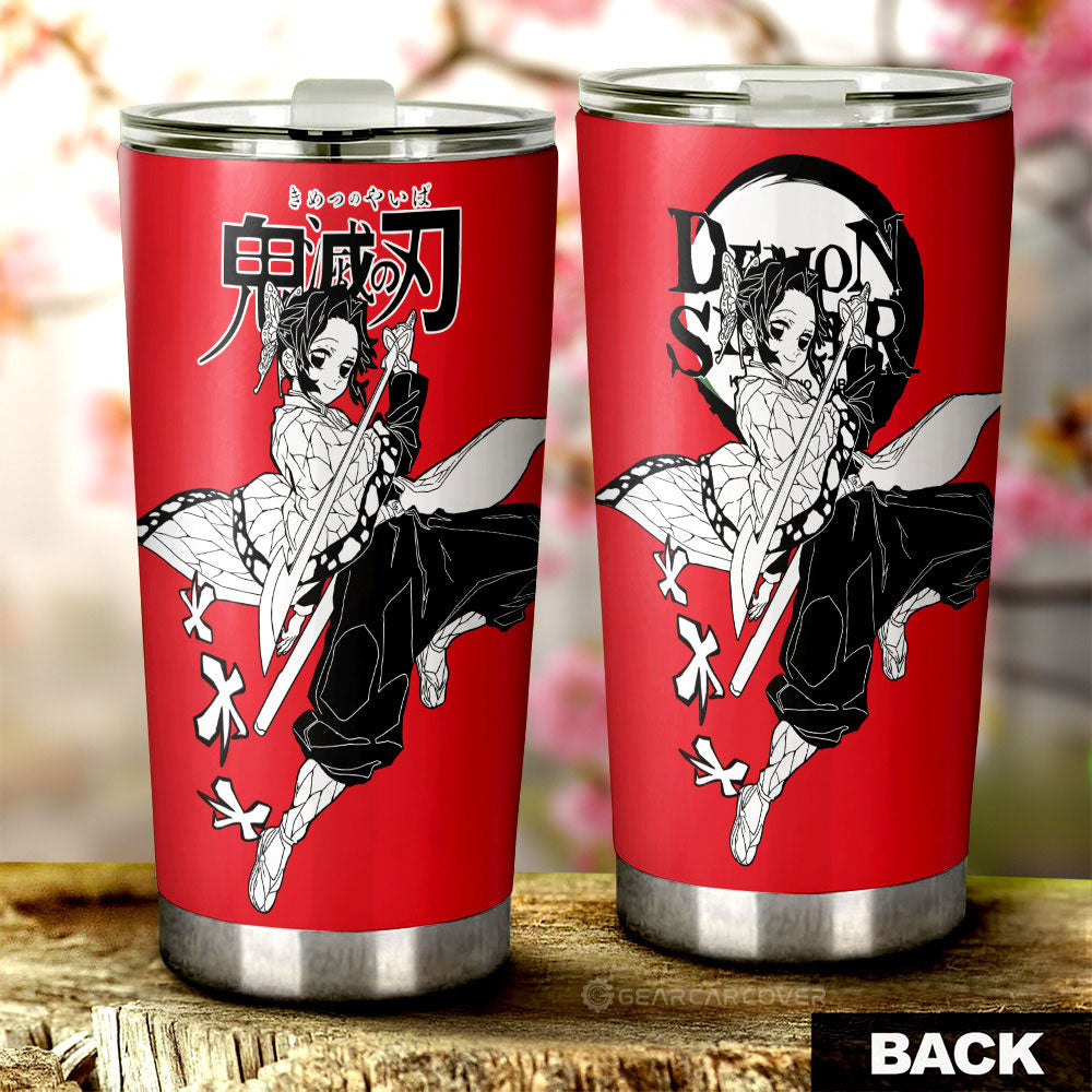 Shinobu Kocho Tumbler Cup Custom Demon Slayer Anime Car Accessories Manga Style For Fans - Gearcarcover - 3