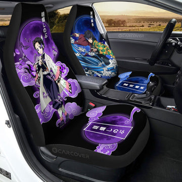 Shinobu Kochou And Giyuu Tomioka Car Seat Covers Custom Demon Slayer Anime Car Interior Accessories - Gearcarcover - 1