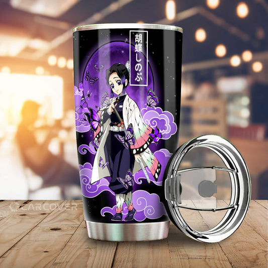 Shinobu Kochou And Giyuu Tomioka Tumbler Cup Custom Demon Slayer Anime Car Interior Accessories - Gearcarcover - 2