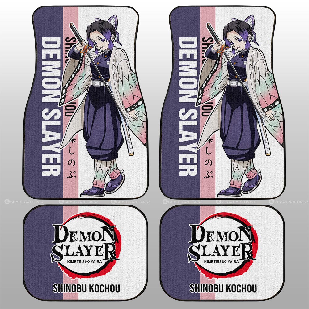 Shinobu Kochou Car Floor Mats Custom Demon Slayer Car Accessories For Anime Fans - Gearcarcover - 2
