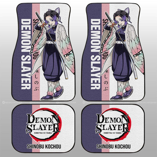 Shinobu Kochou Car Floor Mats Custom Demon Slayer Car Accessories For Anime Fans - Gearcarcover - 2