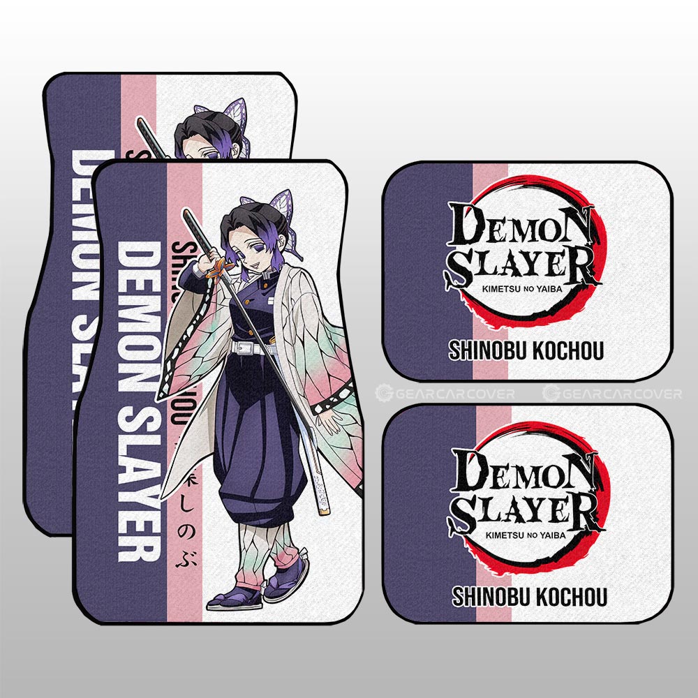 Shinobu Kochou Car Floor Mats Custom Demon Slayer Car Accessories For Anime Fans - Gearcarcover - 1