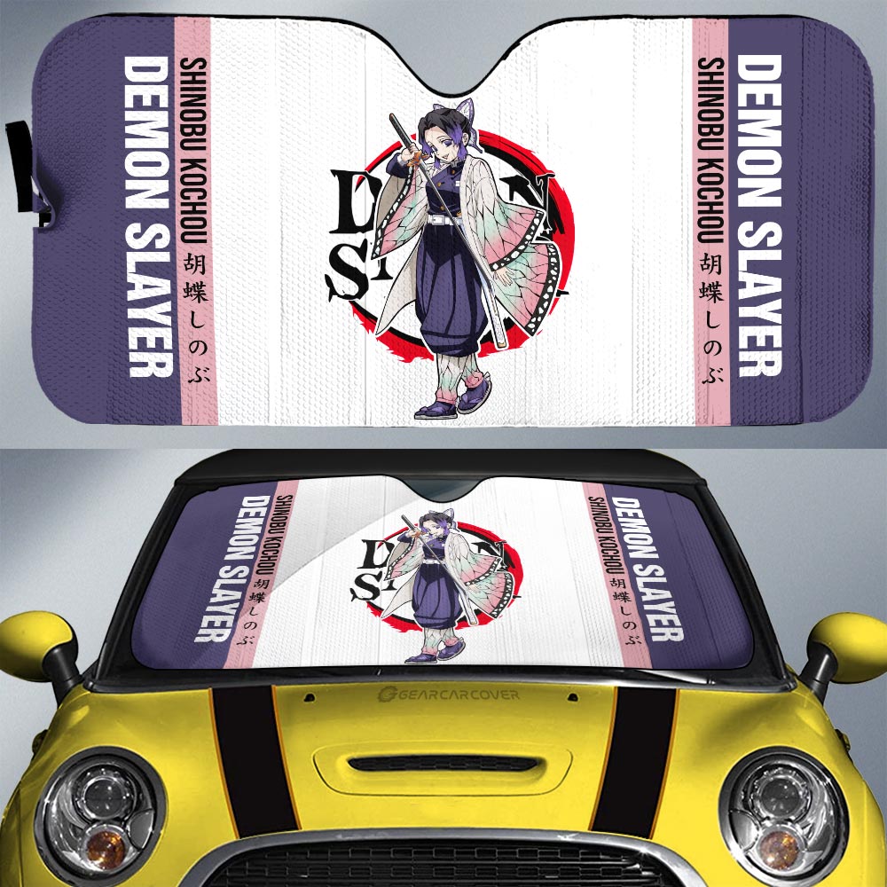 Shinobu Kochou Car Sunshade Custom Demon Slayer Car Accessories For Anime Fans - Gearcarcover - 1