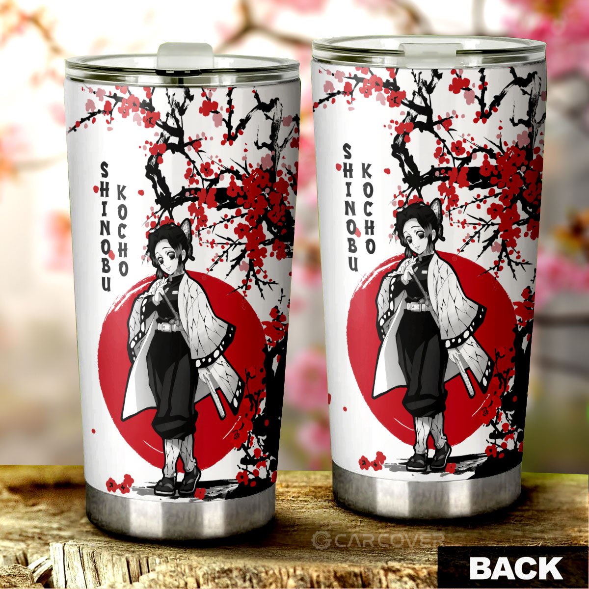 Shinobu Tumbler Cup Custom Japan Style Demon Slayer Anime Car Accessories - Gearcarcover - 3