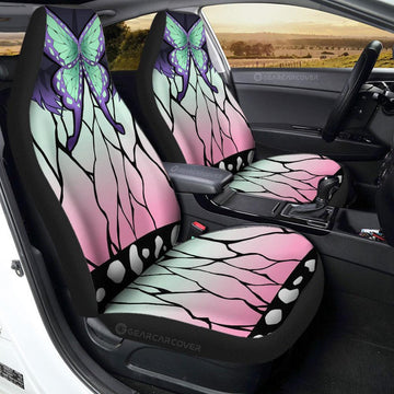 Shinobu Uniform Car Seat Covers Custom Hairstyle Demon Slayer Anime Car Interior Accessories - Gearcarcover - 1