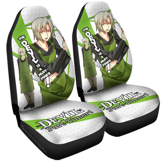Shiro Ashiya Car Seat Covers Custom The Devil Is a Part Timer Anime Car Accessories - Gearcarcover - 1
