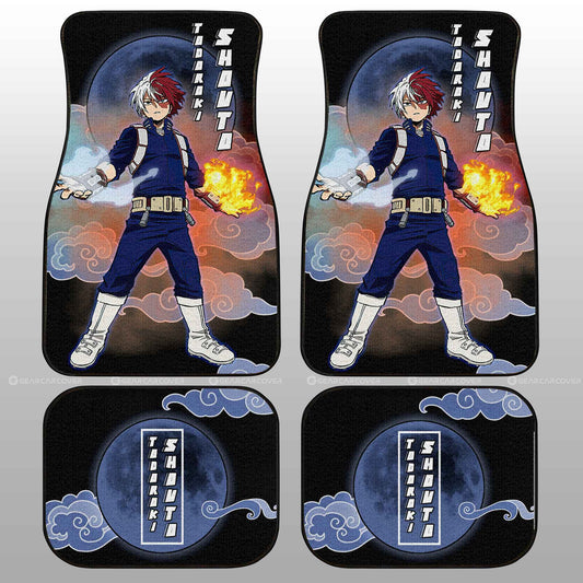Shoto Todoroki Car Floor Mats Custom Anime My Hero Academia Car Interior Accessories - Gearcarcover - 2