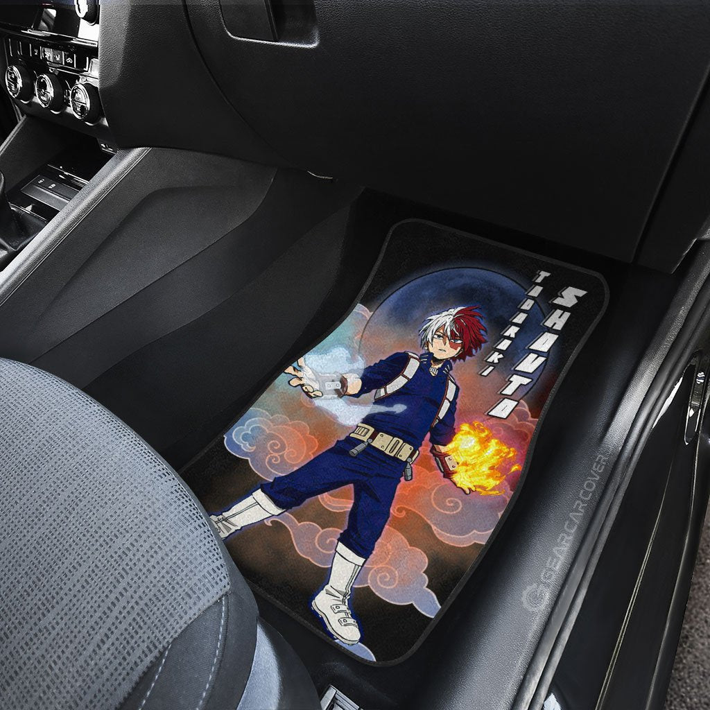 Shoto Todoroki Car Floor Mats Custom Anime My Hero Academia Car Interior Accessories - Gearcarcover - 4