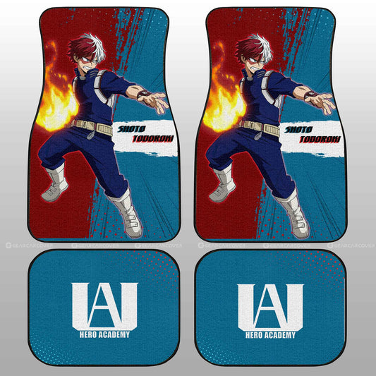 Shoto Todoroki Car Floor Mats Custom For My Hero Academia Anime Fans - Gearcarcover - 2