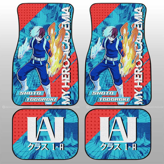 Shoto Todoroki Car Floor Mats Custom My Hero Academia Anime Car Accessories - Gearcarcover - 1