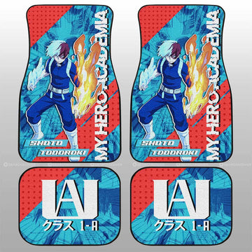 Shoto Todoroki Car Floor Mats Custom My Hero Academia Anime Car Accessories - Gearcarcover - 1