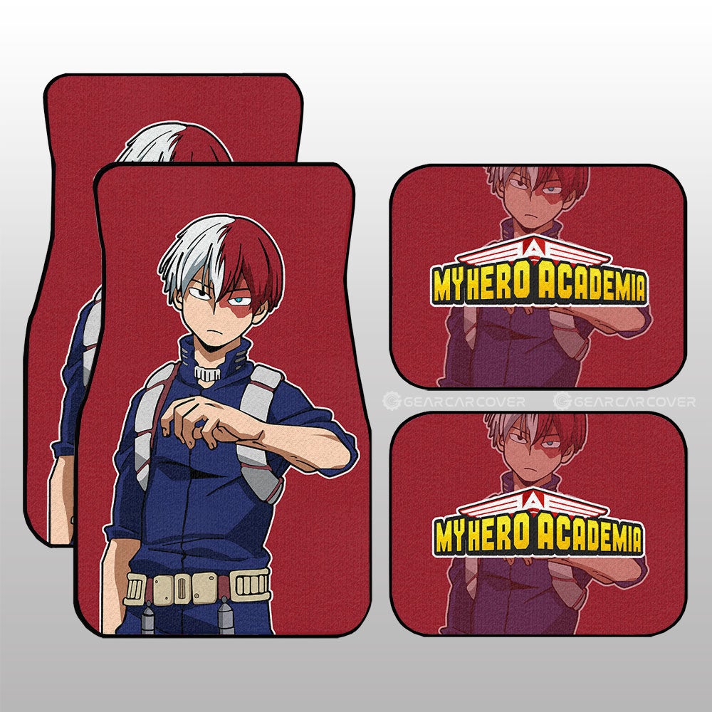 Shoto Todoroki Car Floor Mats Custom My Hero Academia Anime - Gearcarcover - 1