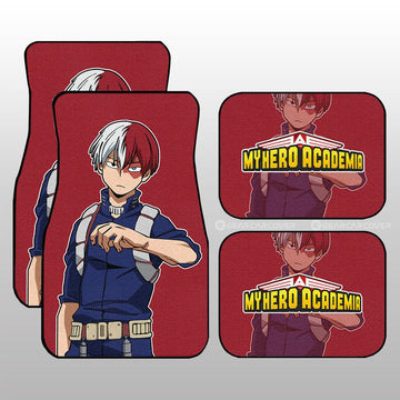 Shoto Todoroki Car Floor Mats Custom My Hero Academia Anime - Gearcarcover - 1