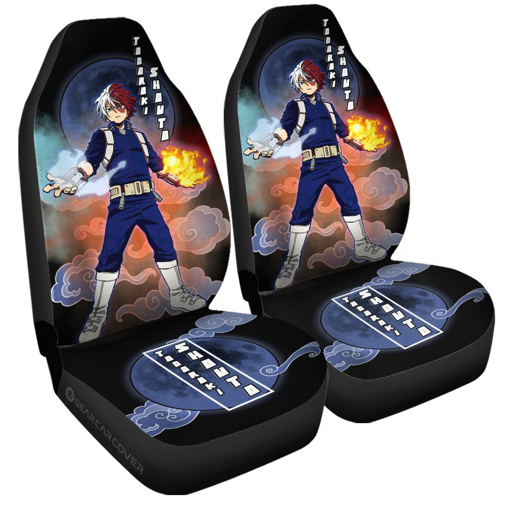 Shoto Todoroki Car Seat Covers Custom Anime My Hero Academia Car Interior Accessories - Gearcarcover - 3