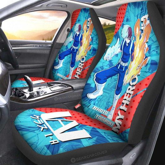 Shoto Todoroki Car Seat Covers Custom My Hero Academia Car Accessories - Gearcarcover - 1