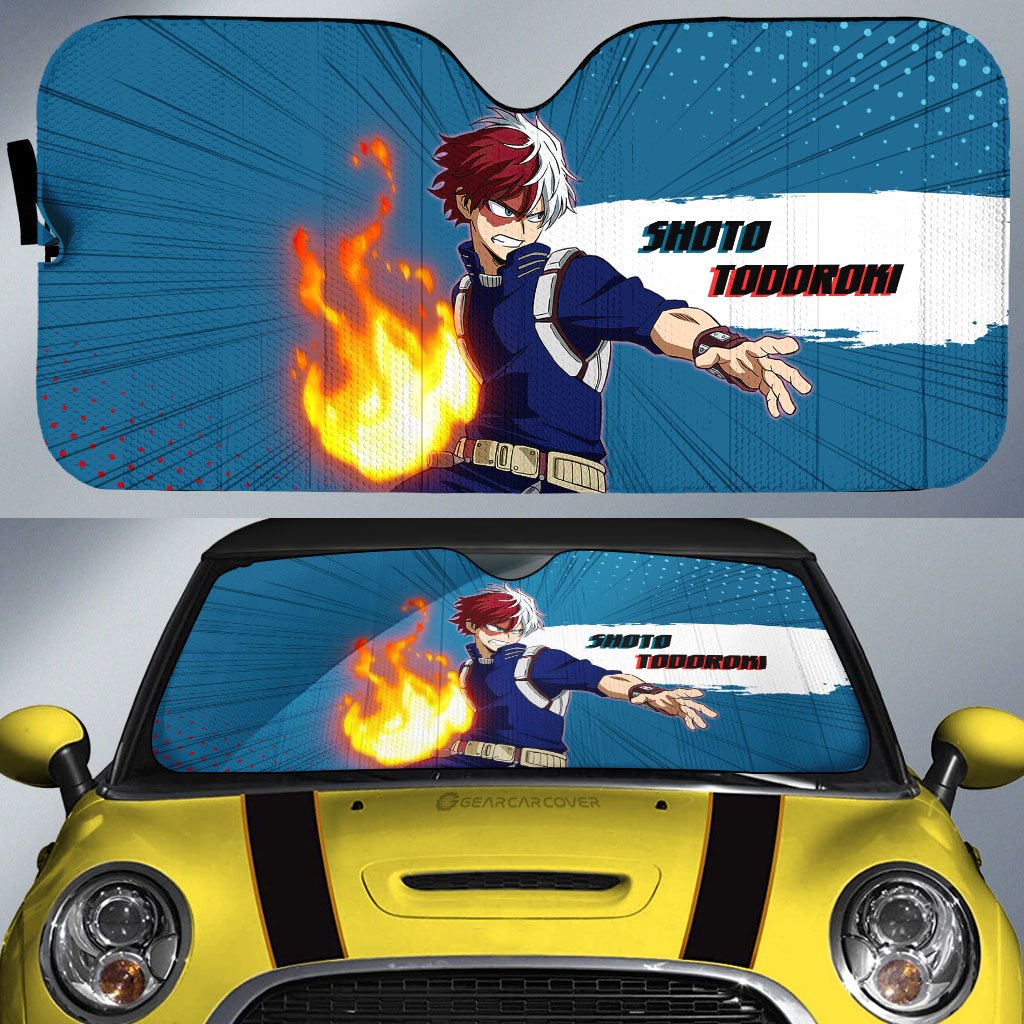 Shoto Todoroki Car Sunshade Custom For My Hero Academia Anime Fans - Gearcarcover - 1