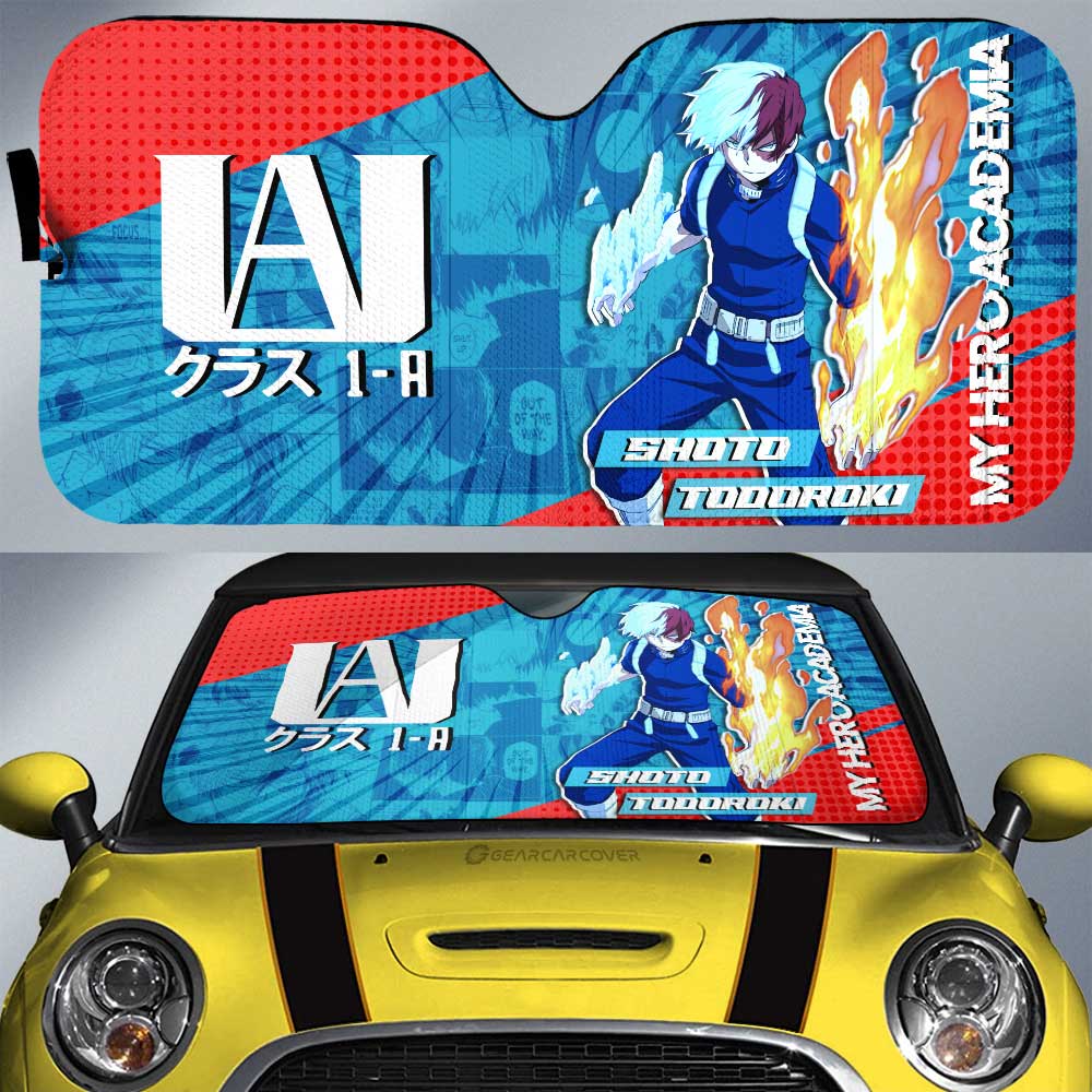 Shoto Todoroki Car Sunshade Custom My Hero Academia Anime Car Accessories - Gearcarcover - 1