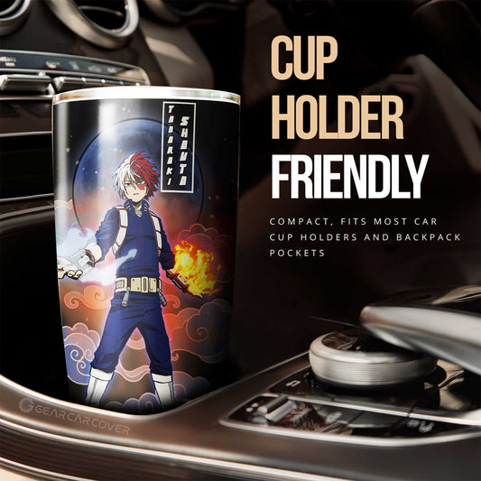Shoto Todoroki Tumbler Cup Custom Anime My Hero Academia Car Interior Accessories - Gearcarcover - 2