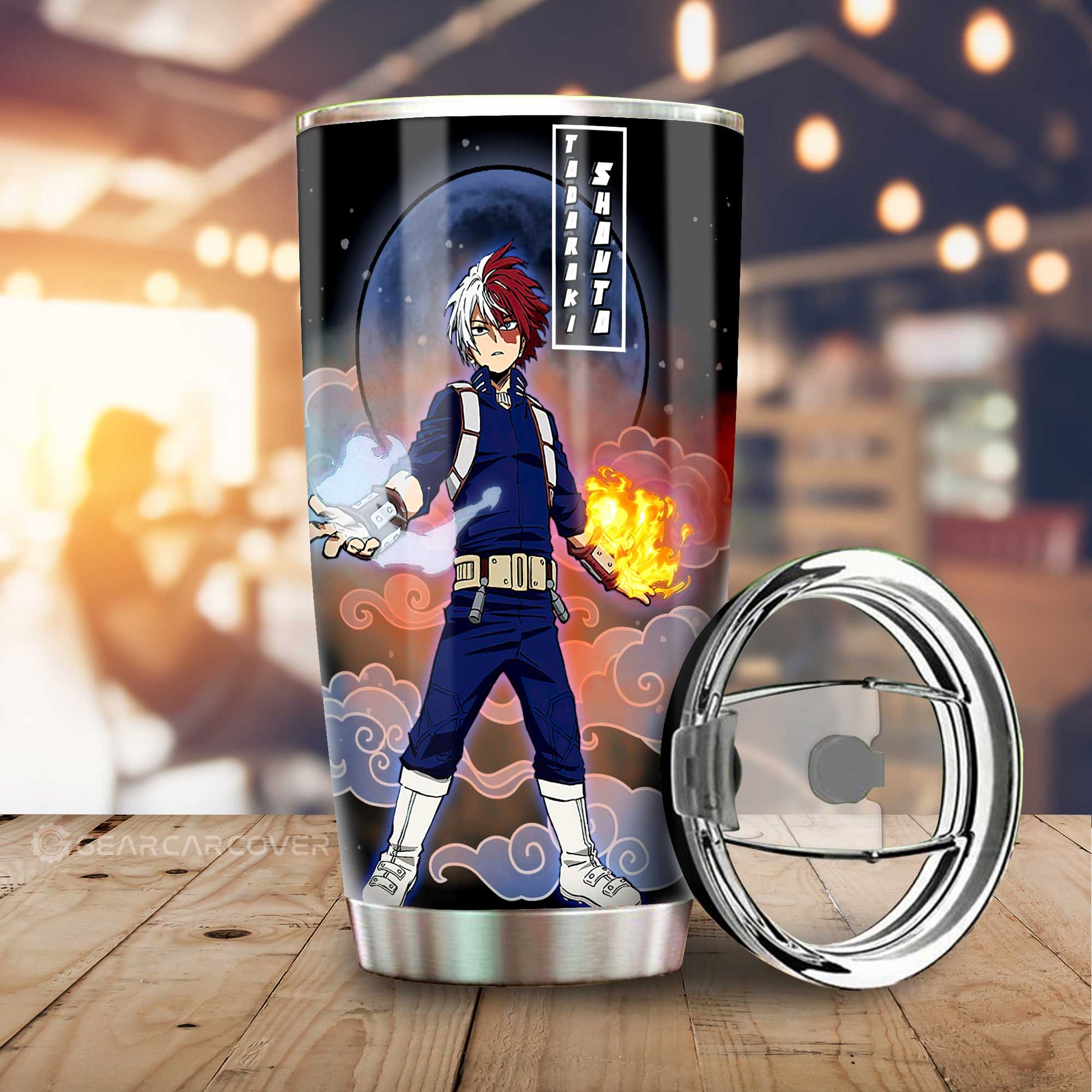 Shoto Todoroki Tumbler Cup Custom Anime My Hero Academia Car Interior Accessories - Gearcarcover - 1
