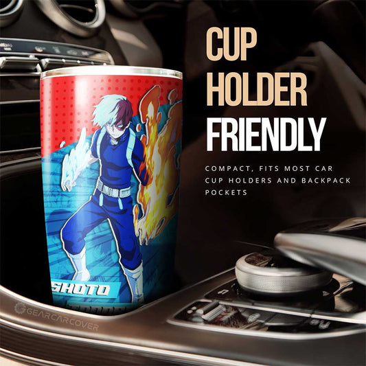 Shoto Todoroki Tumbler Cup Custom My Hero Academia Car Accessories - Gearcarcover - 2