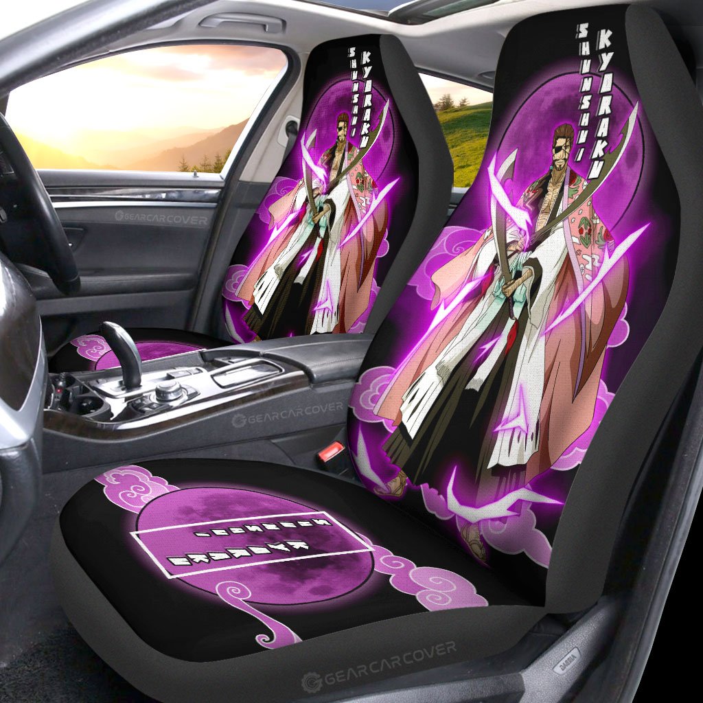 Shunsui Kyoraku Car Seat Covers Custom Anime Bleach Car Accessories - Gearcarcover - 2