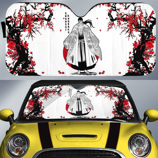 Shunsui Kyoraku Car Sunshade Custom Janpan Style Anime Bleach Car Accessories - Gearcarcover - 1