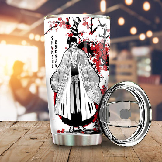 Shunsui Kyoraku Tumbler Cup Custom Japan Style Anime Bleach Car Interior Accessories - Gearcarcover - 1