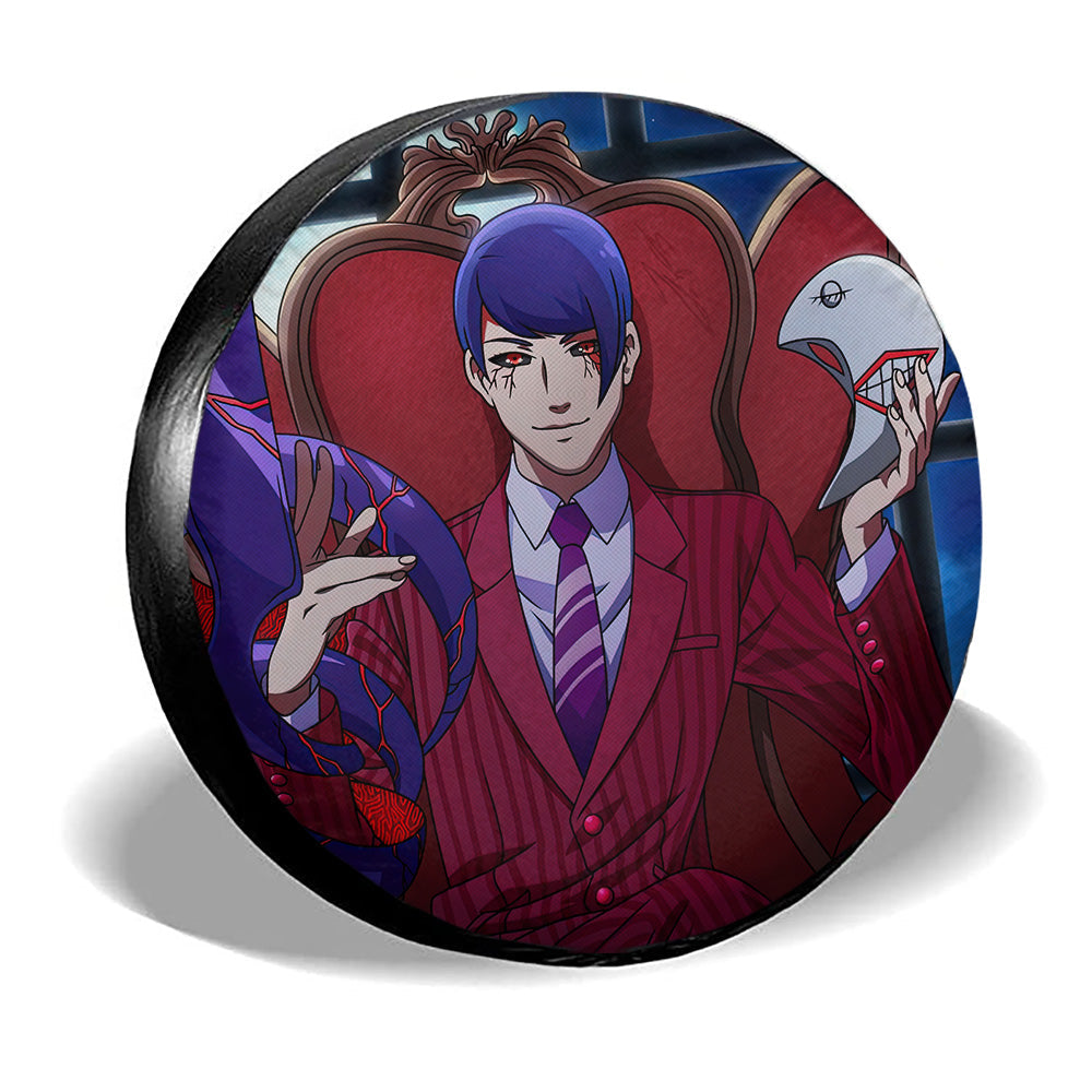 Shuu Tsukiyama Spare Tire Covers Custom Tokyo Ghoul Anime Car Accessories - Gearcarcover - 2