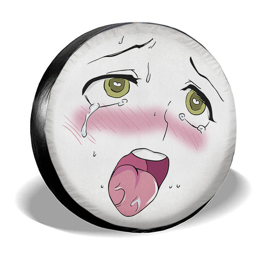 Shy Ahegao Face Spare Tire Covers Custom Ahegao Style Car Accessories - Gearcarcover - 2