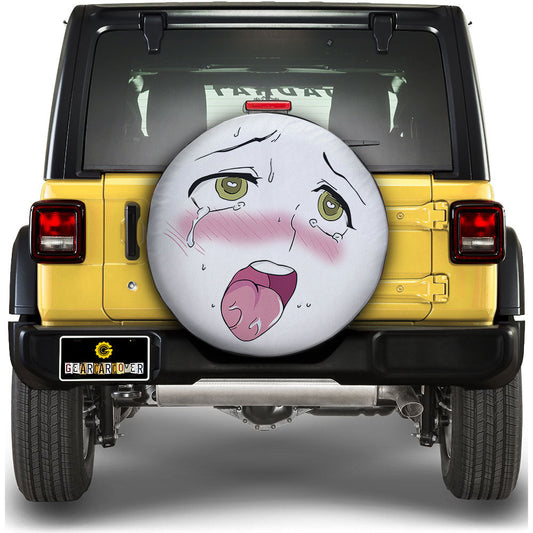 Shy Ahegao Face Spare Tire Covers Custom Ahegao Style Car Accessories - Gearcarcover - 1