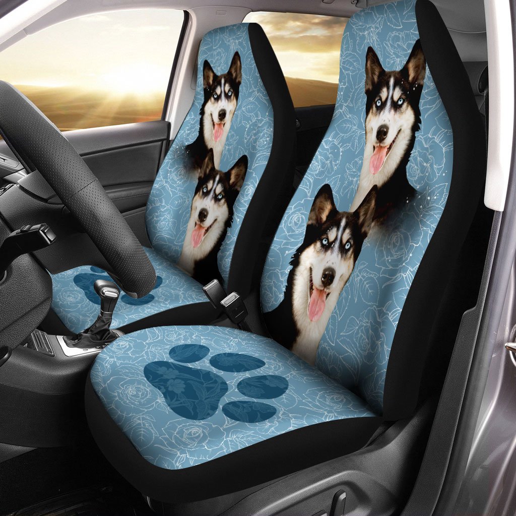 Siberian Husky Car Seat Covers Custom Car Interior Accessories Gift For Dog Lovers - Gearcarcover - 2