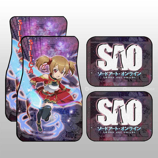 Silica Car Floor Mats Custom Sword Art Online Anime Manga Galaxy Style - Gearcarcover - 1