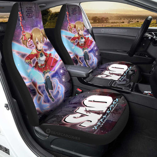 Silica Car Seat Covers Custom Sword Art Online Anime Manga Galaxy Style - Gearcarcover - 1