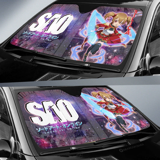 Silica Car Sunshade Custom Sword Art Online Anime Manga Galaxy Style - Gearcarcover - 2