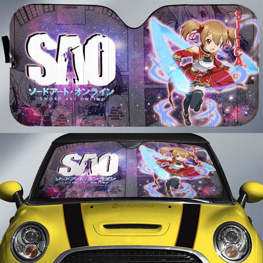 Silica Car Sunshade Custom Sword Art Online Anime Manga Galaxy Style - Gearcarcover - 1