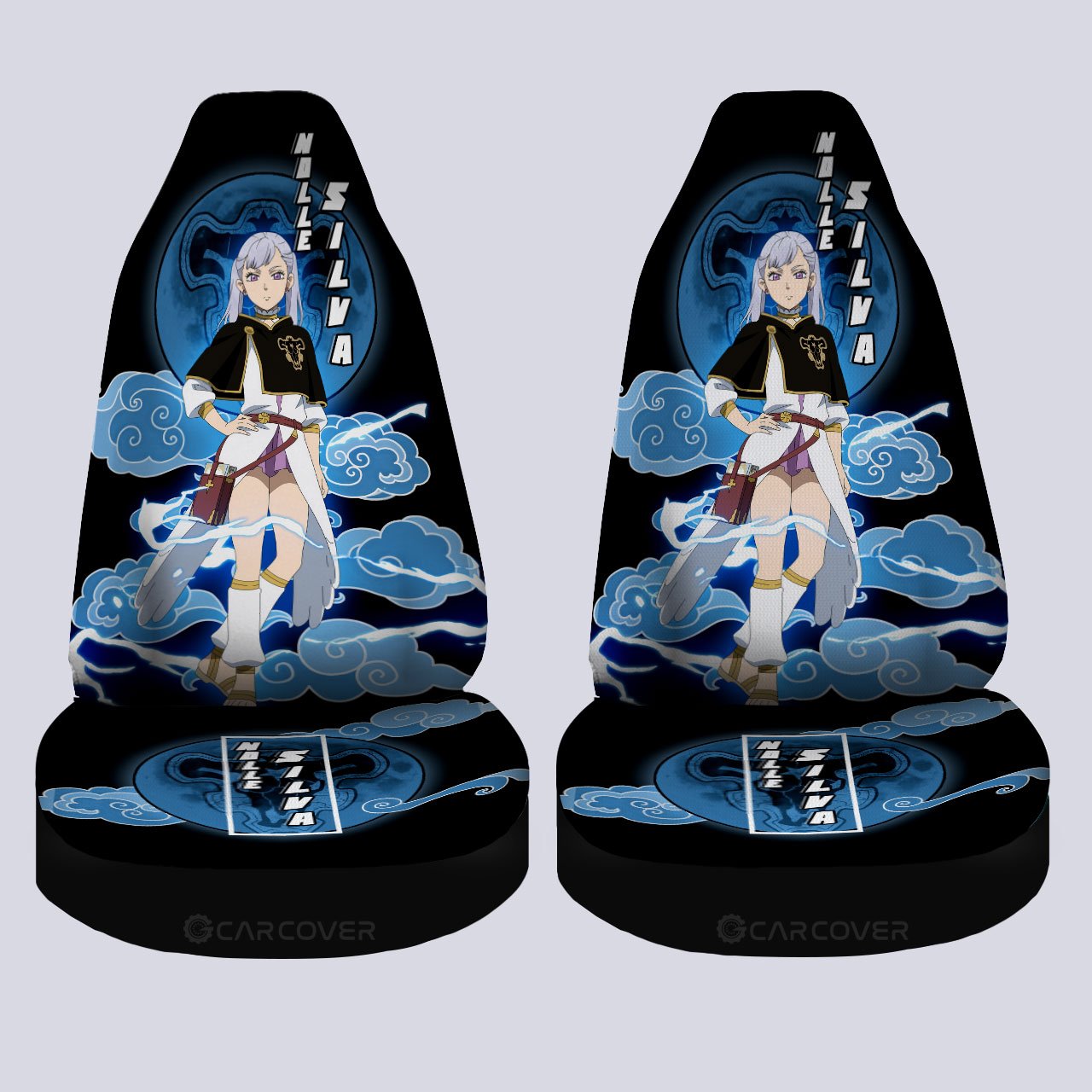 Silva Noelle Car Seat Covers Custom Black Clover Anime Car Accessories - Gearcarcover - 4