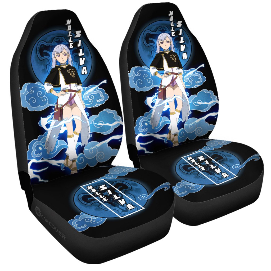 Silva Noelle Car Seat Covers Custom Black Clover Anime Car Accessories - Gearcarcover - 3