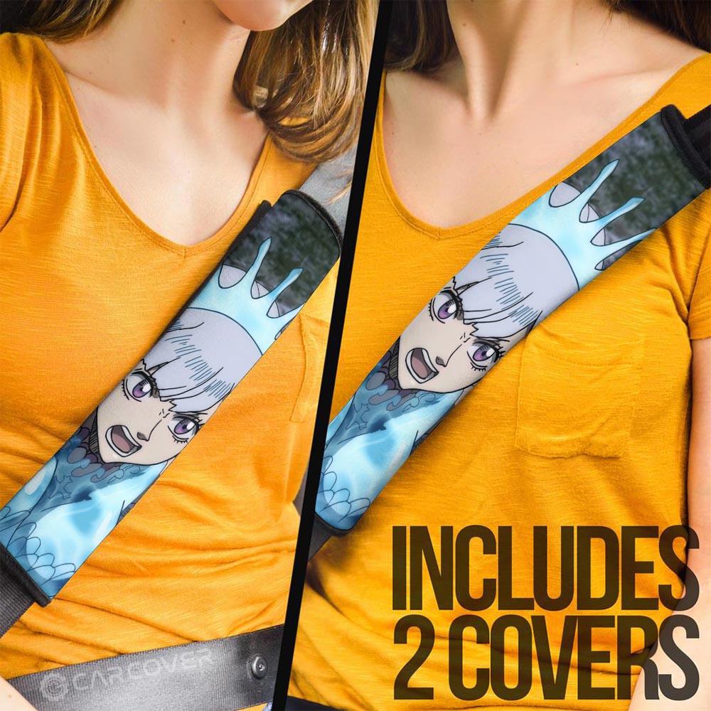 Silva Noelle Seat Belt Covers Custom Black Clover Anime Car Accessories - Gearcarcover - 3