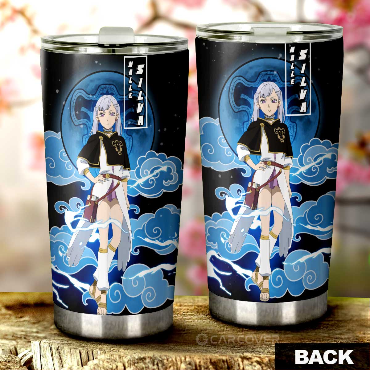 Silva Noelle Tumbler Cup Custom Black Clover Anime Car Accessories - Gearcarcover - 3