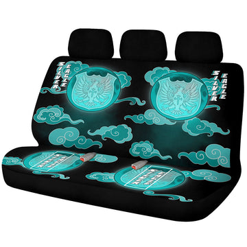 Silver Eagle Car Back Seat Covers Custom Black Clover Anime Car Accessories - Gearcarcover - 1