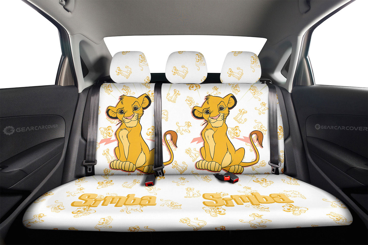 Simba Car Back Seat Cover Custom Cartoon Car Accessories - Gearcarcover - 2