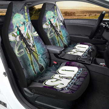 Sinon Car Seat Covers Custom Sword Art Online Anime Manga Galaxy Style - Gearcarcover - 1