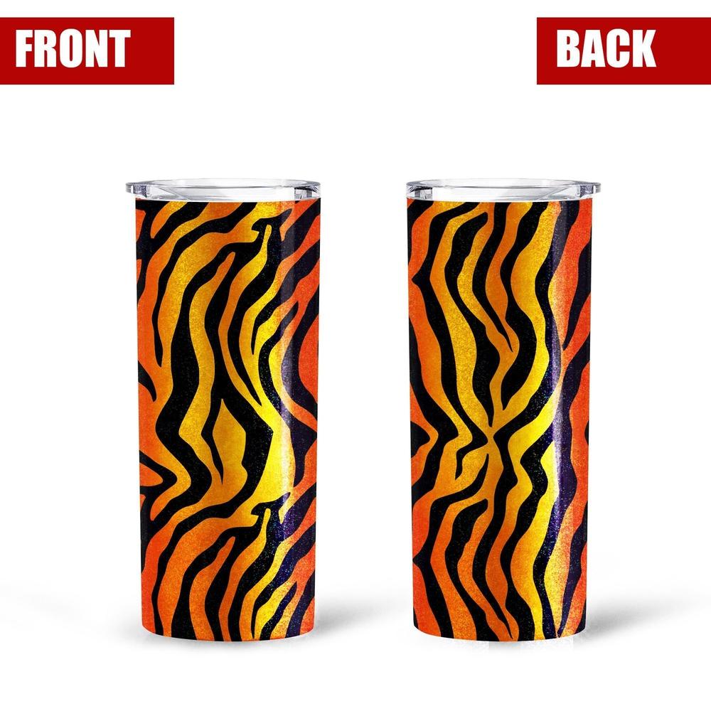 Skin Pattern Tiger Tall Glitter Tumbler - Gearcarcover - 1