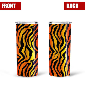 Skin Pattern Tiger Tall Glitter Tumbler - Gearcarcover - 1