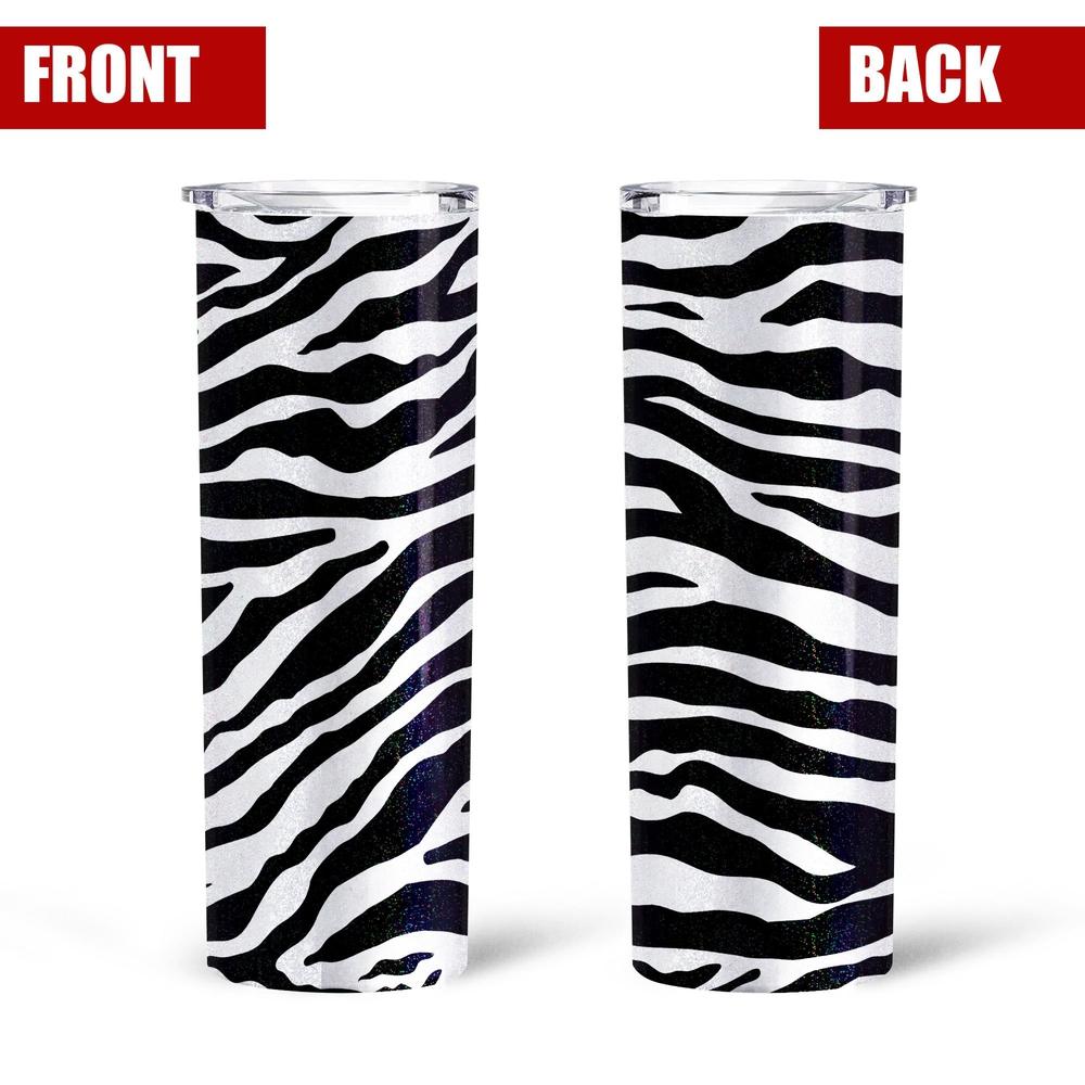 Skin Pattern Zebra Tall Glitter Tumbler - Gearcarcover - 2